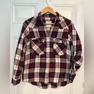 Zara Red and Black Plaid Shirt